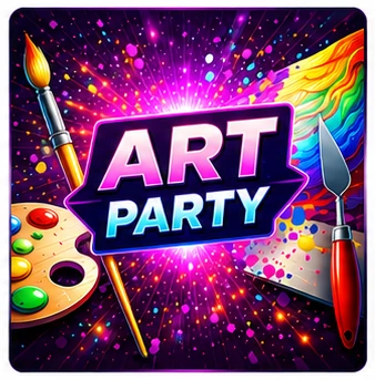Art Birthday Party idea graphic