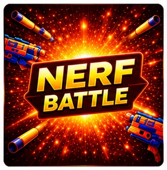 Nerf Battle Birthday Party idea graphic