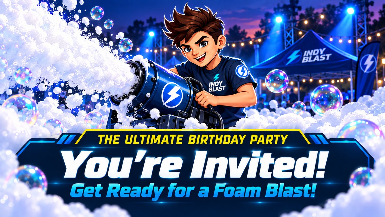 Foam Party invitation preview
