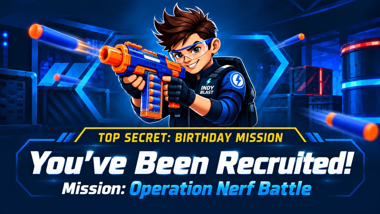 Nerf Battle invitation preview